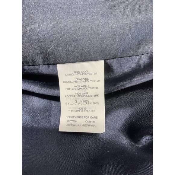 J Crew Womens Red/ Navy Buffalo Check‎ Plaid Bomber Jacket, Wool size 14 - Picture 9 of 12